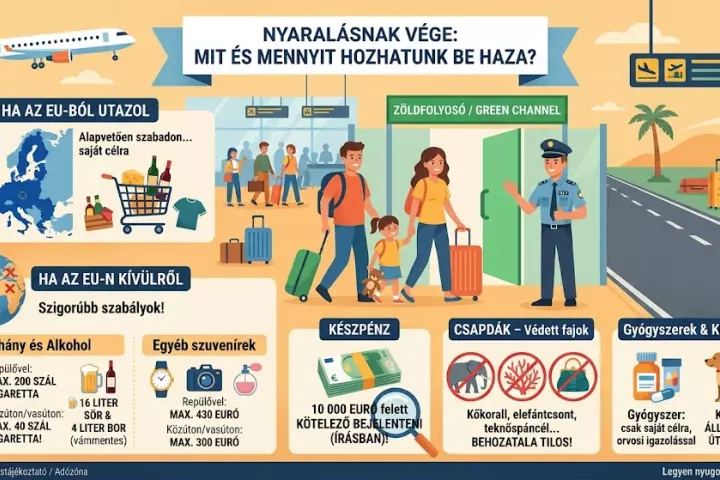 ✈ Nyaral&aacute;s ut&aacute;n a z&ouml;ldfolyos&oacute;n: Mit b&iacute;r el a poggy&aacute;sz, hogy a NAV se sz&aacute;lljon r&aacute;nk?