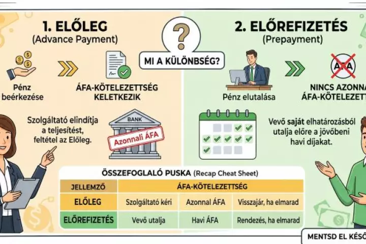 Előleg vagy előrefizet&eacute;s? &ndash; Gyakorlati &uacute;tmutat&oacute; a k&eacute;t fogalom elhat&aacute;rol&aacute;s&aacute;hoz
