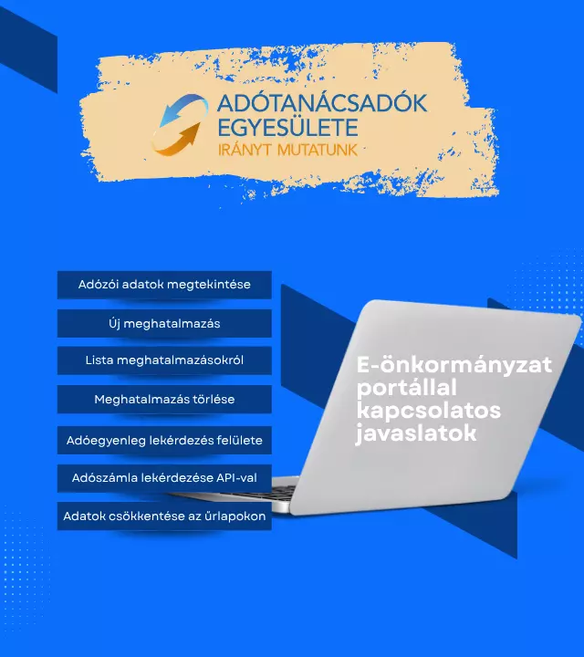 E-&ouml;nkorm&aacute;nyzat port&aacute;llal kapcsolatos ad&oacute;kamarai javaslatok