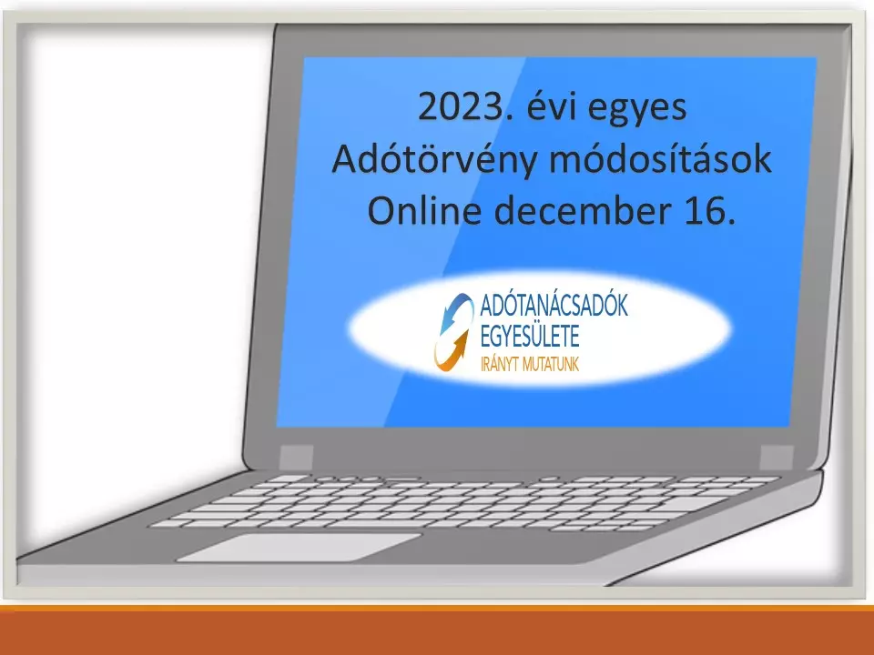 2023. évi egyes adótörvény módosítások- jegyzetek