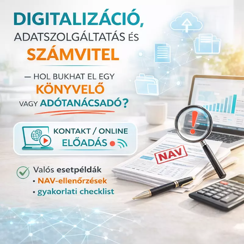 Digitaliz&aacute;ci&oacute;, adatszolg&aacute;ltat&aacute;s &eacute;s sz&aacute;mvitel &ndash; hol bukhat el egy k&ouml;nyvelő vagy az ad&oacute;tan&aacute;csad&oacute;-seg&eacute;danyagok