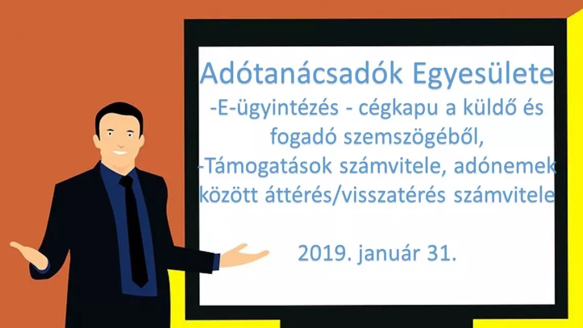 e-Ügyintézés és cégkapu a gyakorlatban, és a támogatások számvitele-jegyzetek