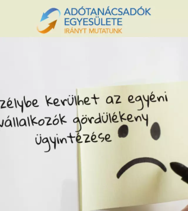 Vesz&eacute;lybe ker&uuml;lhet az egy&eacute;ni v&aacute;llalkoz&oacute;k g&ouml;rd&uuml;l&eacute;keny &uuml;gyint&eacute;z&eacute;se