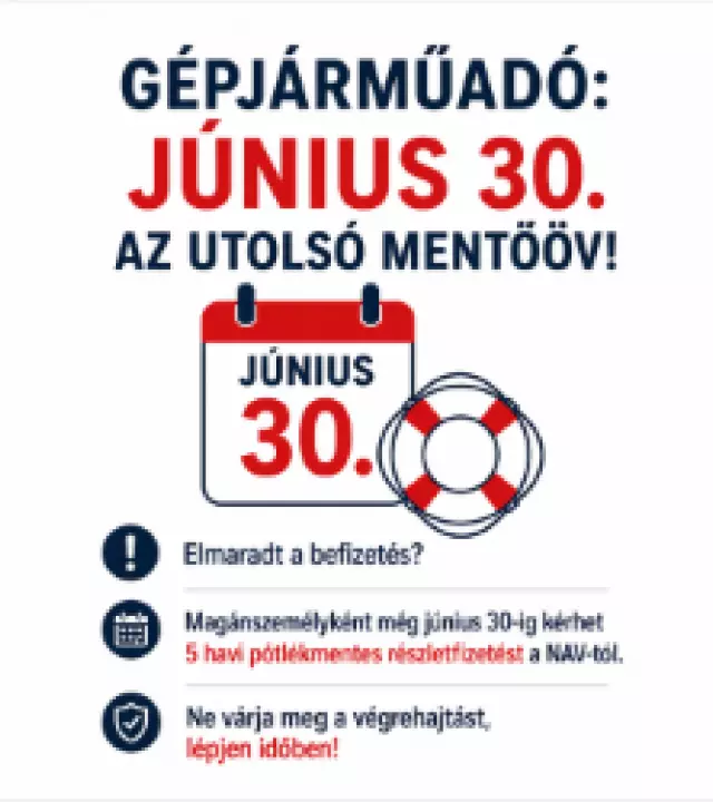 G&eacute;pj&aacute;rműad&oacute;: J&uacute;nius 30. az utols&oacute; mentő&ouml;v!