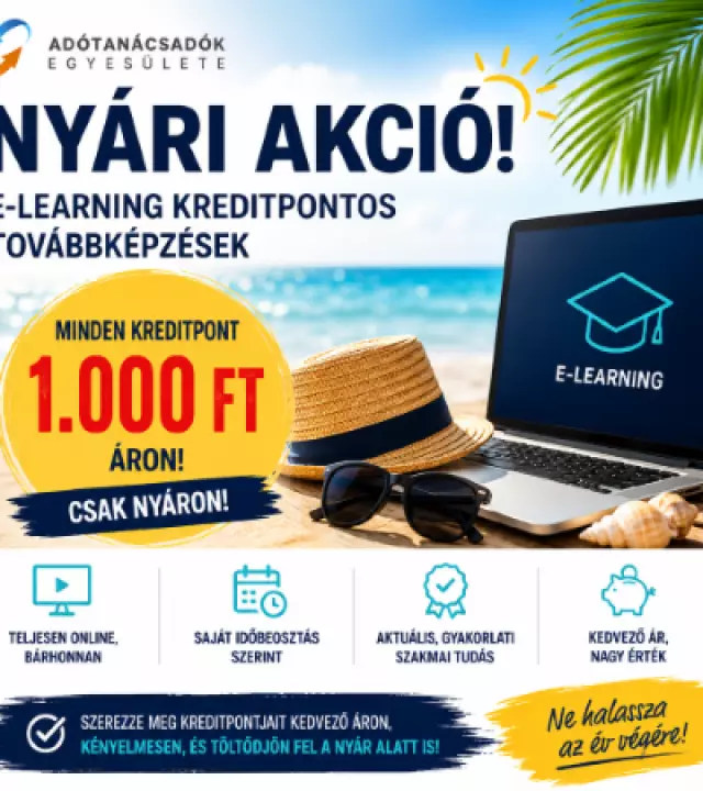 🔥 Ny&aacute;ri kreditpont-v&aacute;s&aacute;r! Most minden e-learning kreditpont csak 1.000 Ft!